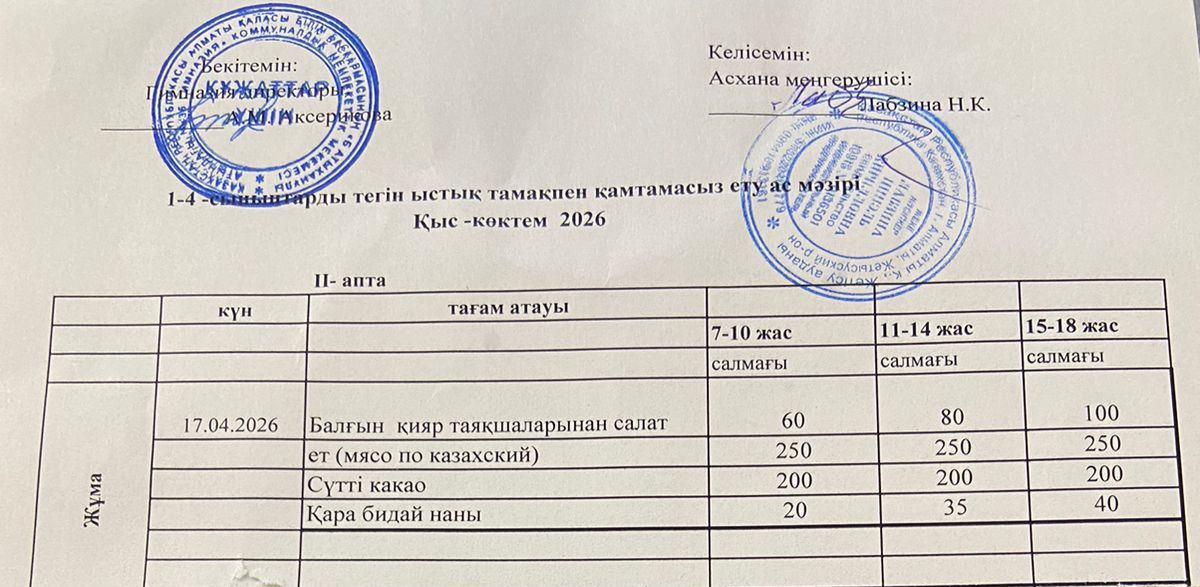 Меню 2025-2026